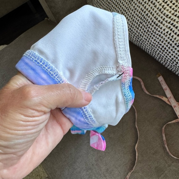 Pink White Blue Tropical Fitness Outfit set Bra and Leggings Size Medium New NWT - Picture 9 of 15